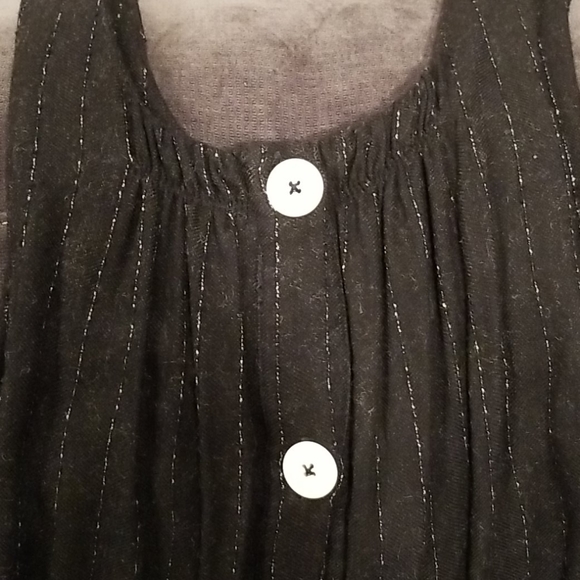 ⛔️SOLD⛔️Zara Dark Gray/Ivory stripe w pockets - Picture 3 of 5